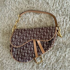 Christian Dior Diorrisimo brown gold trotter bag